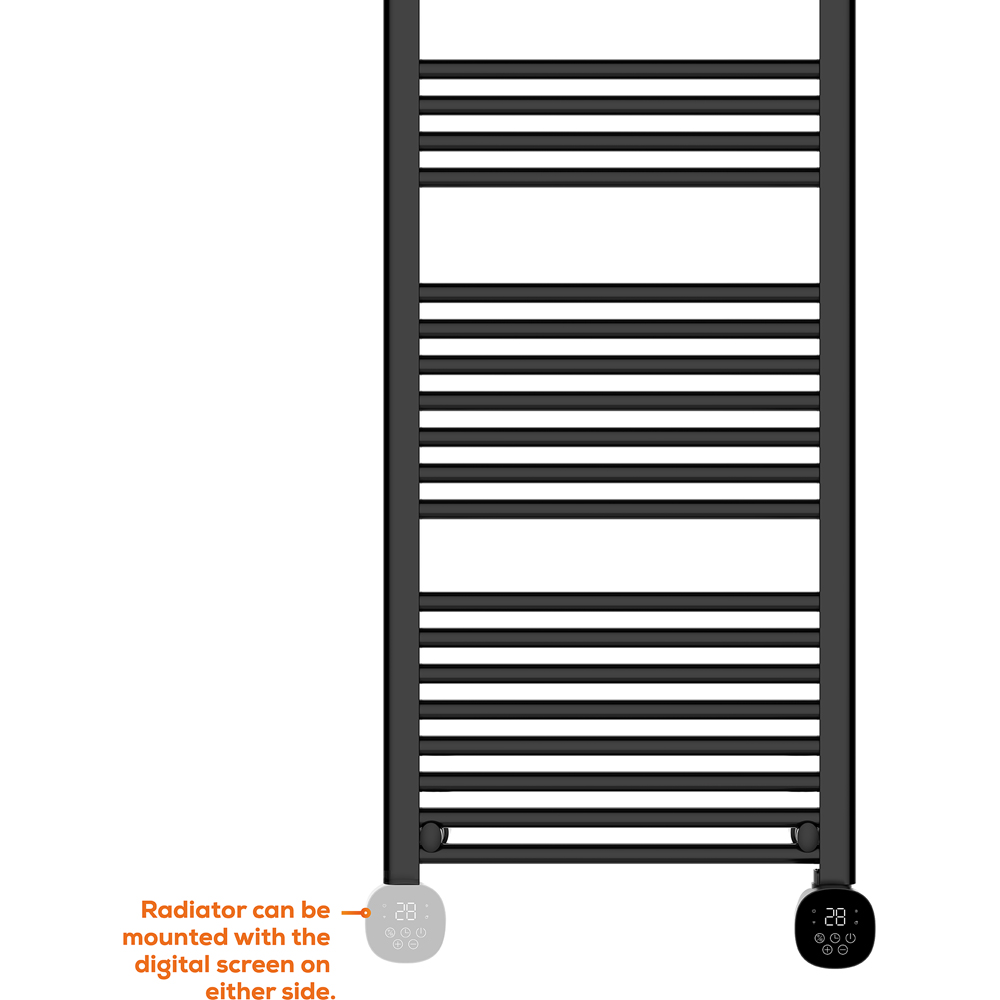 TCP Smart Black Fixed Wi-Fi Towel Radiator 1000W Image 7