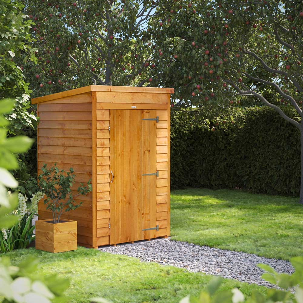 Power 4 x 4ft Overlap Pent Garden Shed Image 2