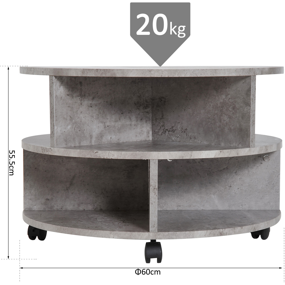 Portland 3 Tier Cement Coffee Table Image 4