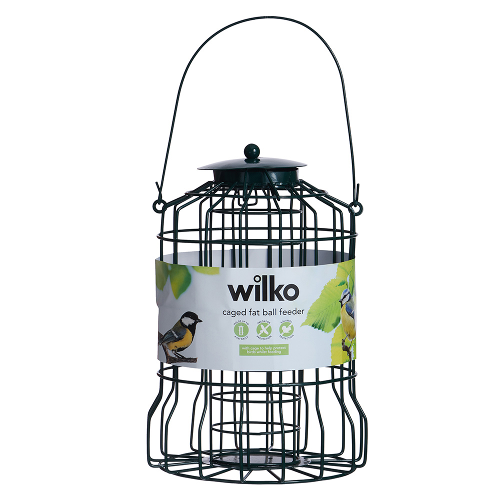 Wilko Wild Bird Caged Fat Ball Feeder Image 6