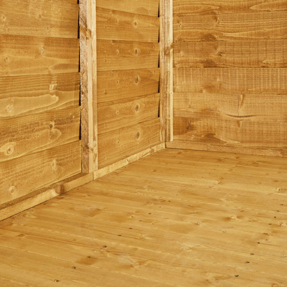 Power Sheds 20 x 8ft Double Door Overlap Pent Wooden Shed Image 2