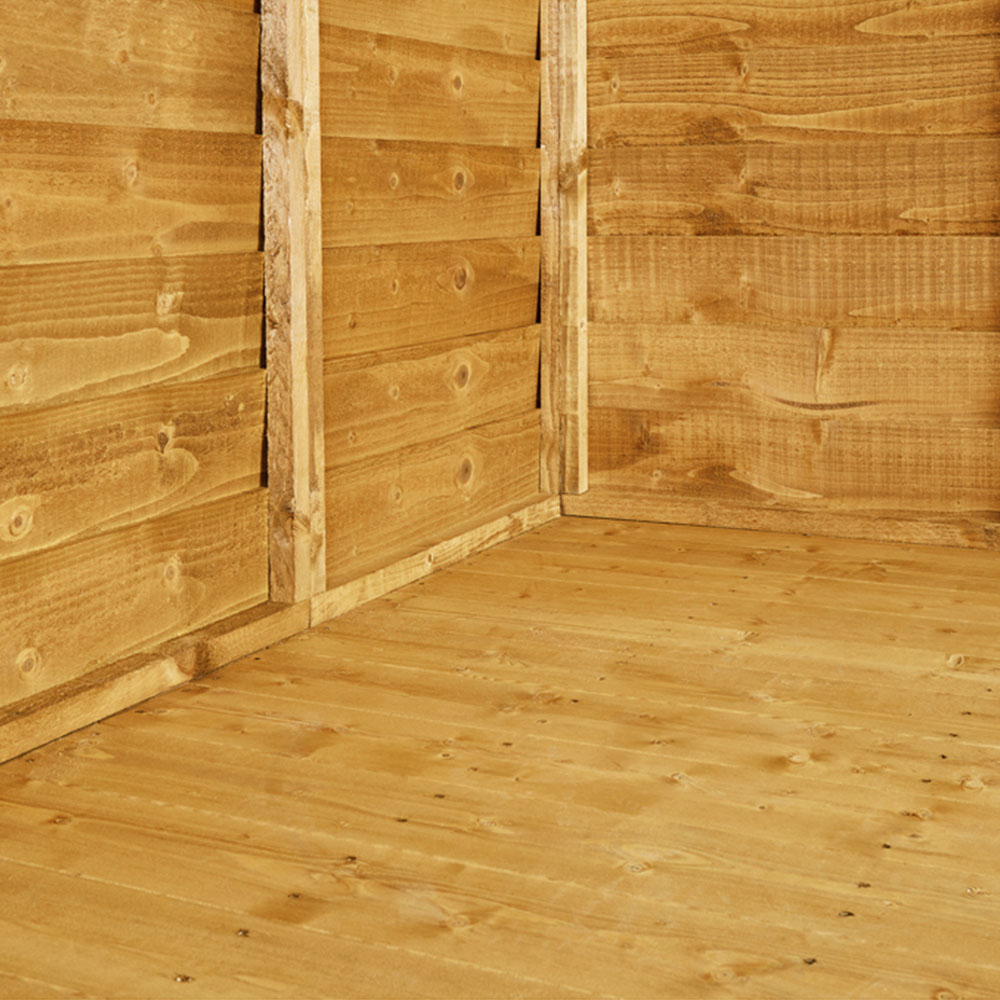 Power Sheds 14 x 8ft Double Door Overlap Pent Wooden Shed with Window Image 2