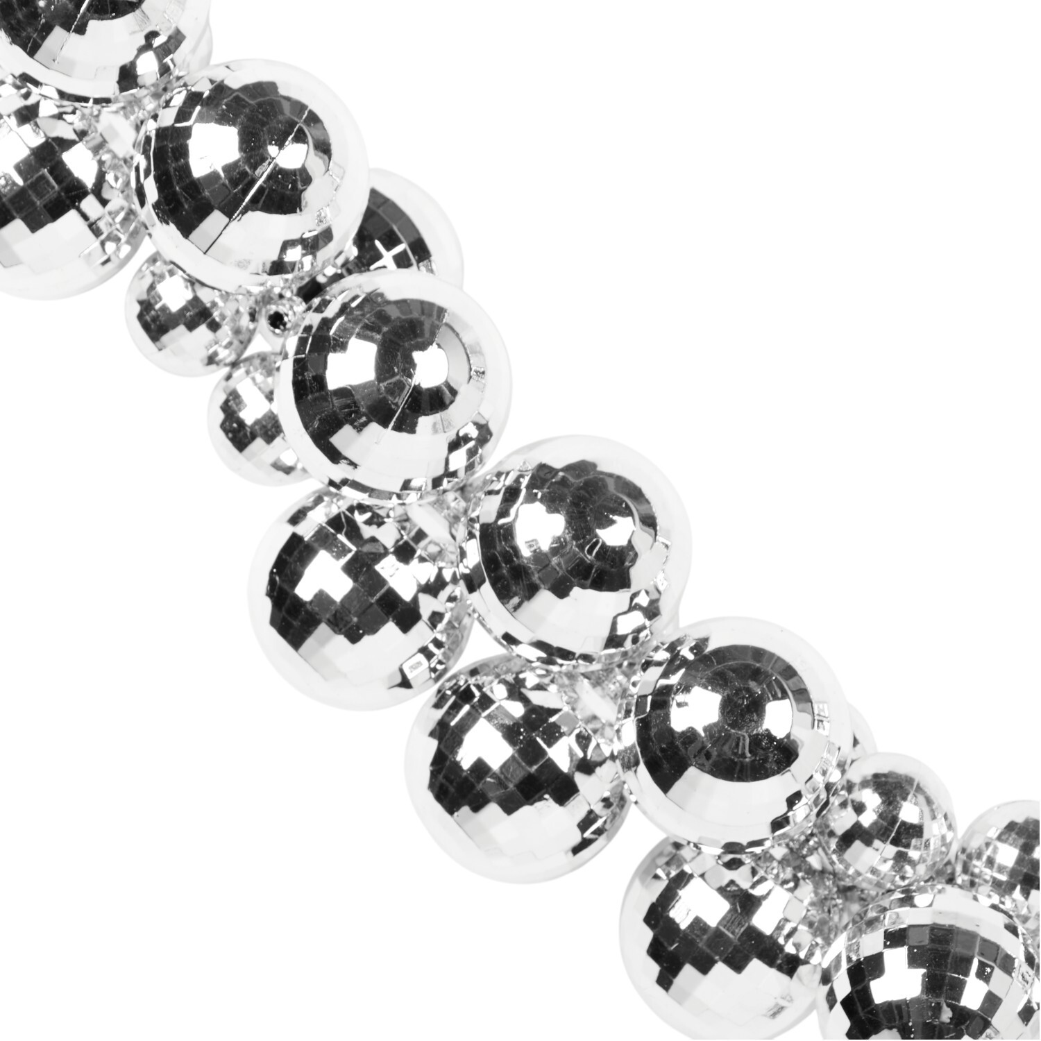 Disco Bauble Garland Silver Image 3