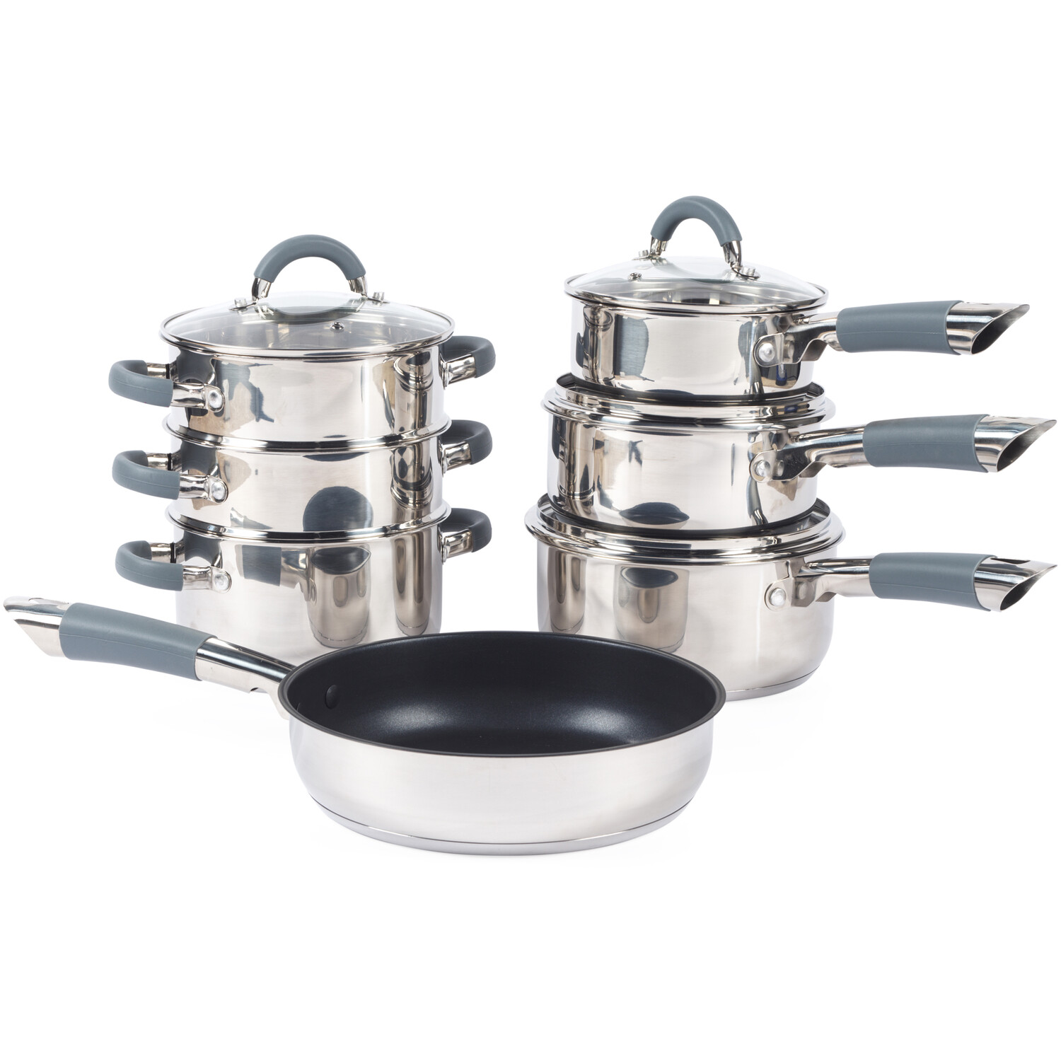 Salter 7 Piece Pan Set Silver Image 1