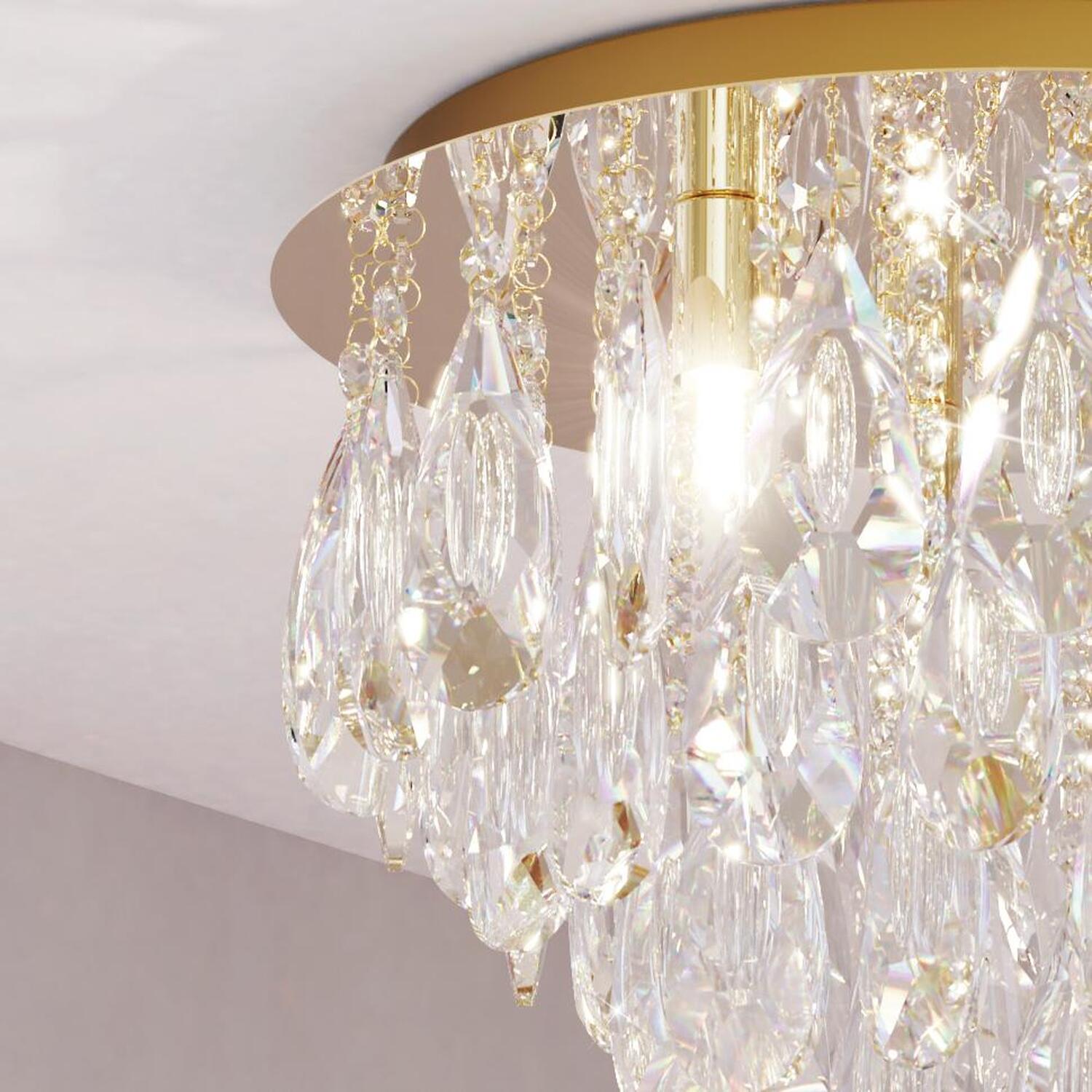 Eliana Flush Ceiling Fitting Clear Image 6