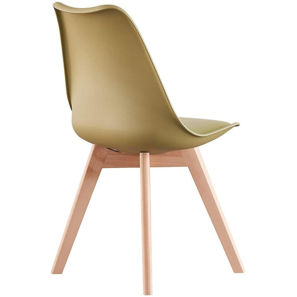 Life Interiors Lorenzo Lime Green Faux Leather Plastic Dining Chairs Set of 2 Image 4