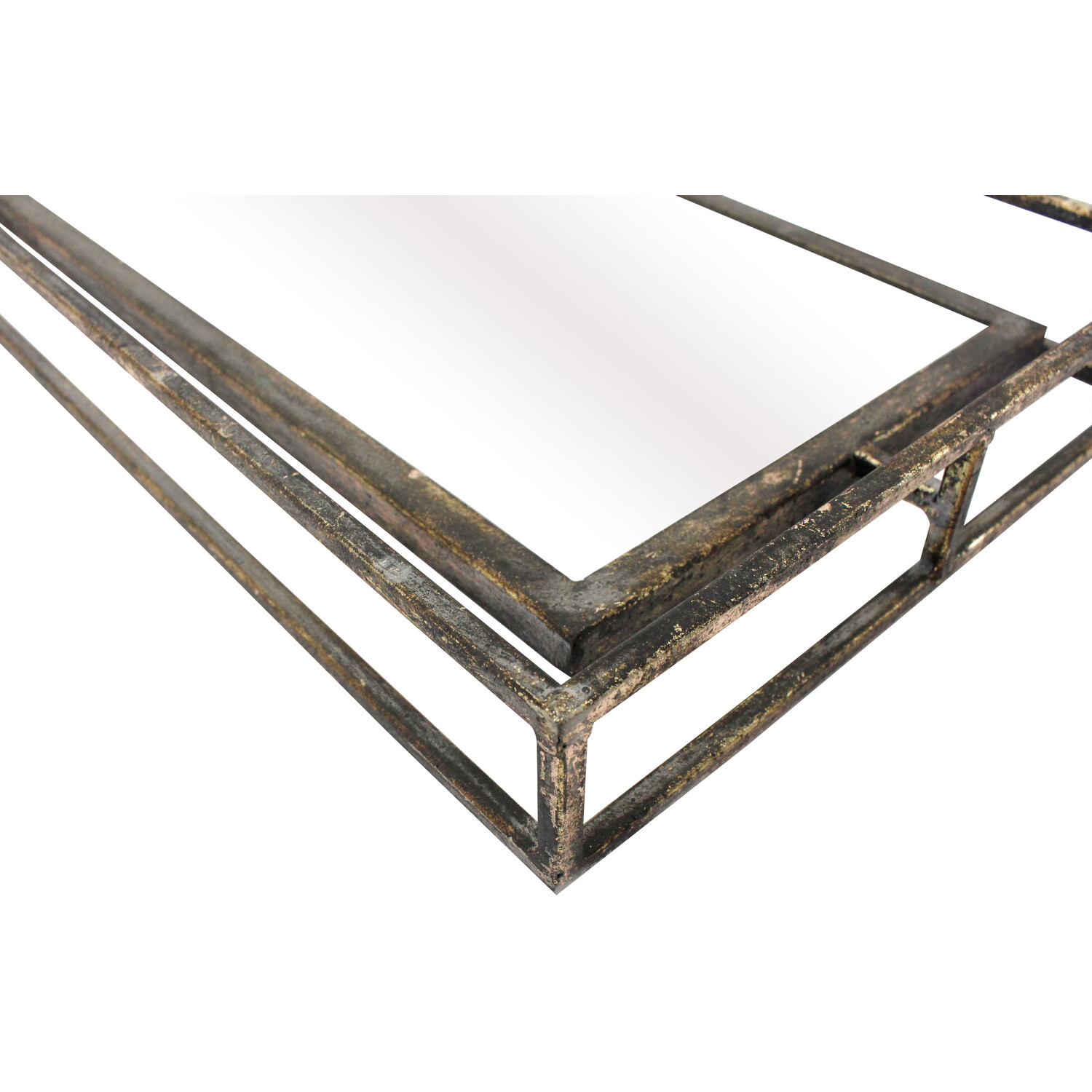 Sadie Rustic Effect Metal Framed Mirror - Natural Image 6