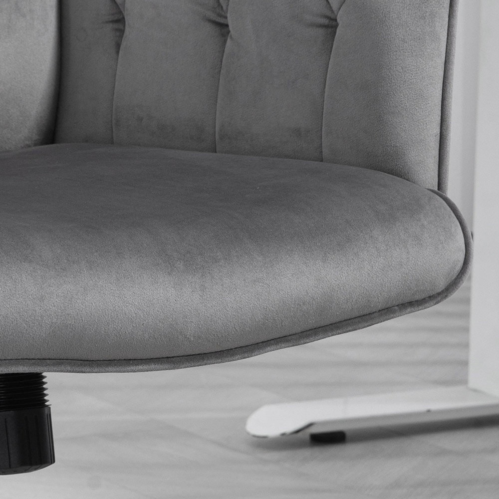 Portland Dark Grey Swivel Computer Chair Image 3