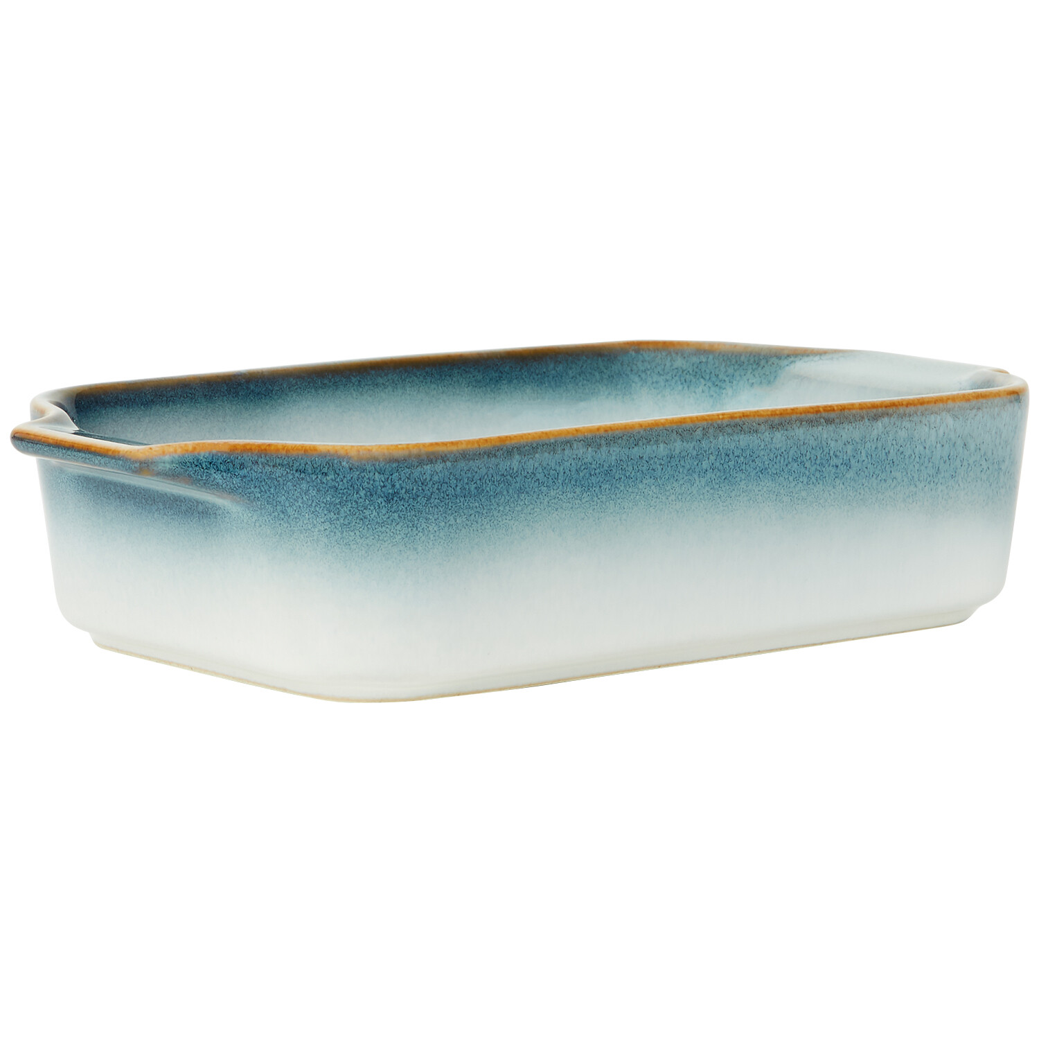 Santorini Reactive Glaze Roaster - Blue and White / Medium Image 4