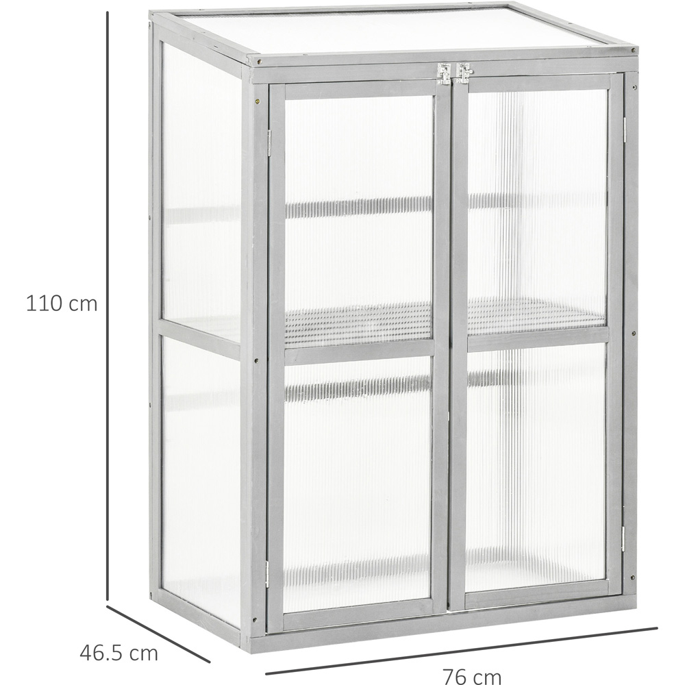 Outsunny Wooden Polycarbonate Cold Frame Image 8