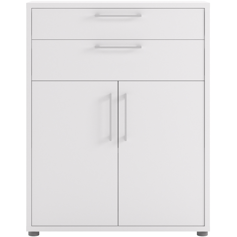 Florence 2 Door 2 Drawer White Bookcase Image 3