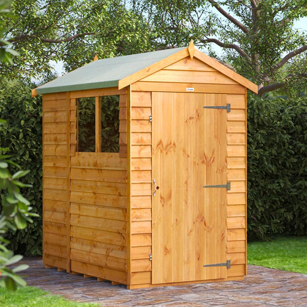 Power Sheds 6 x 4ft Overlap Apex Wooden Shed Image 2