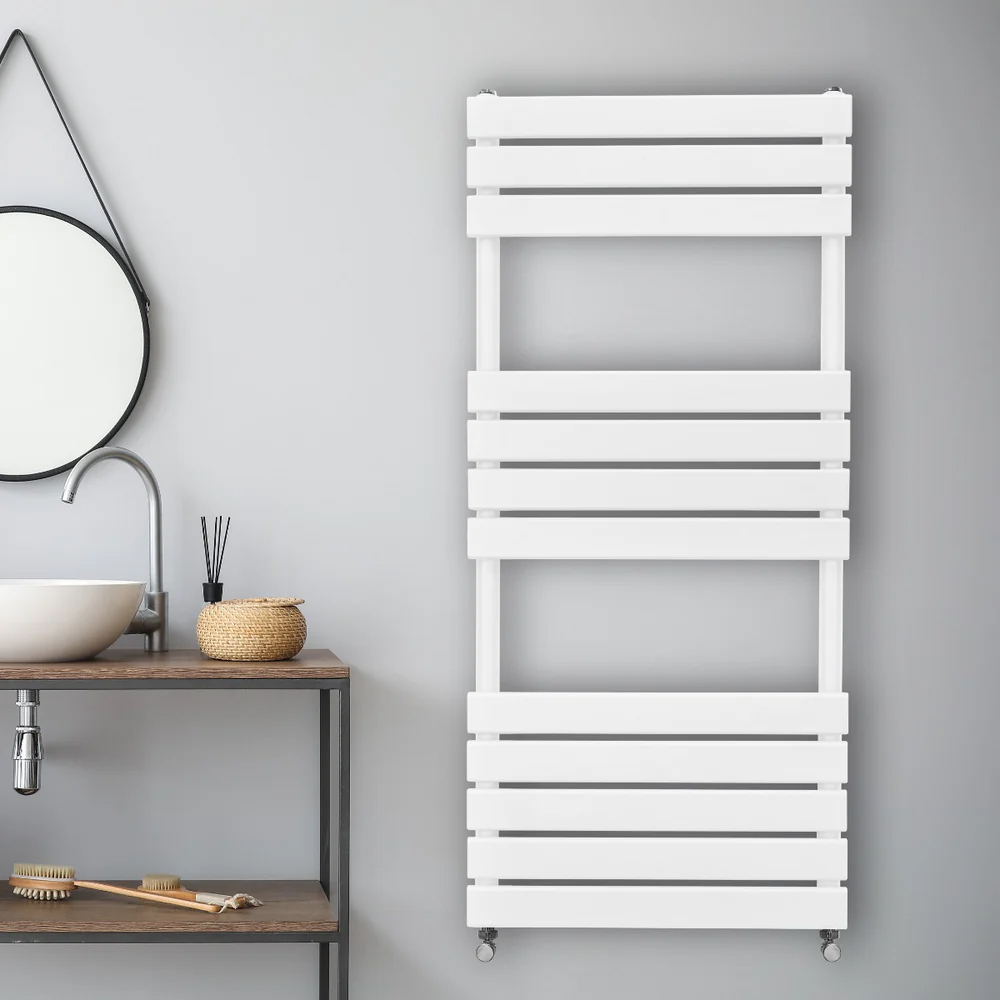 Monster Shop 2070BTU White Flat Panel Towel Radiator 1200 x 500mm Image 2
