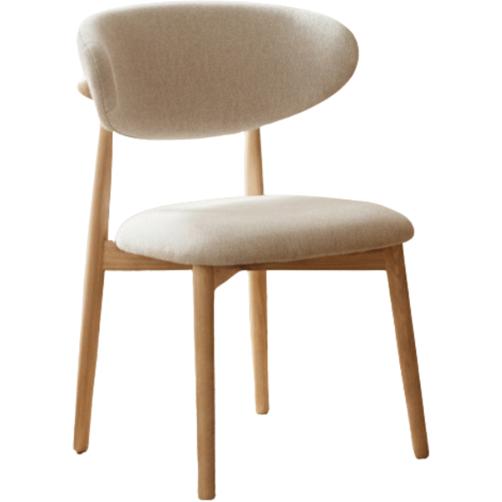 Jamestown Cream and Dark Natural Upholstered Dining Chair Image 2