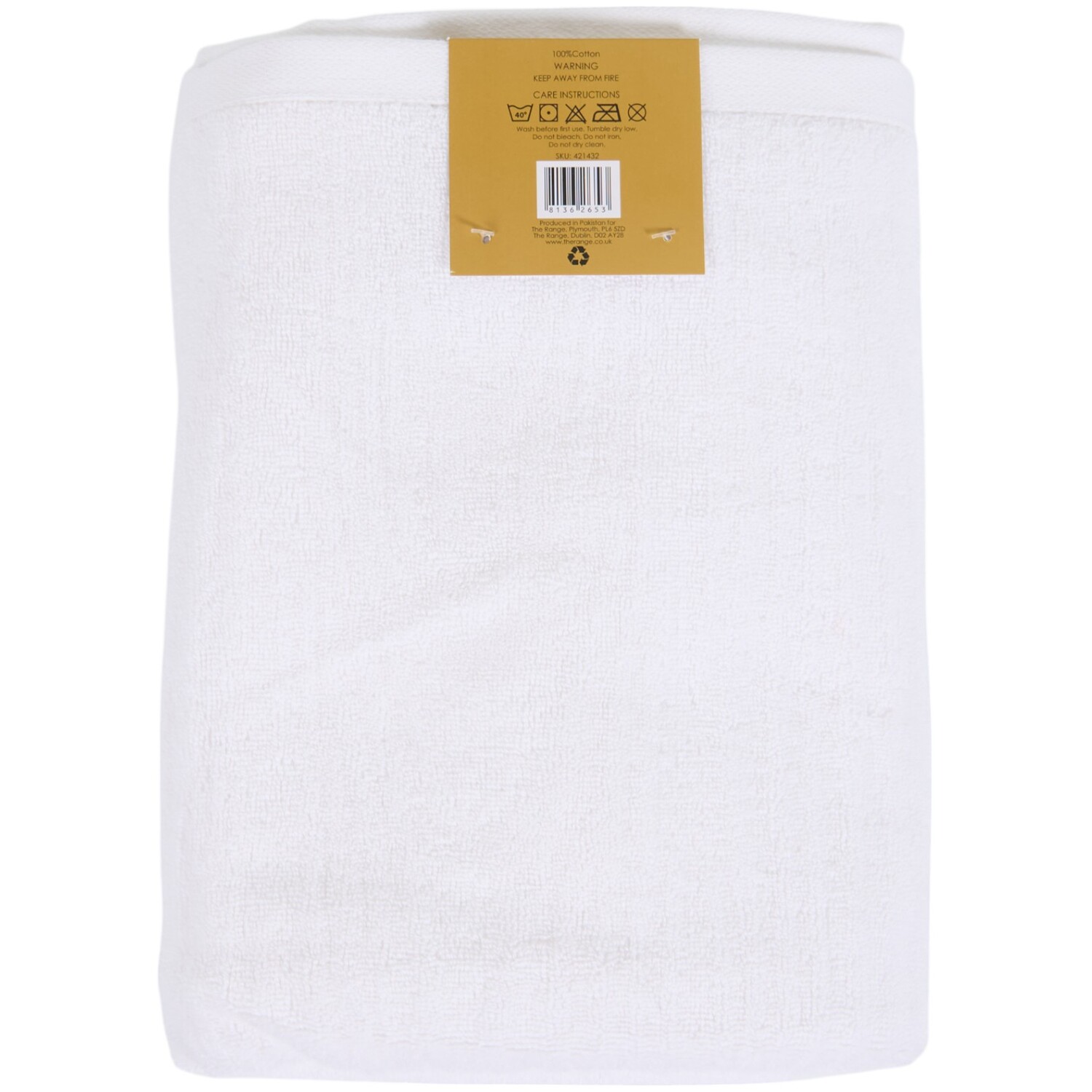 Gaia Bath Towel White Image 2