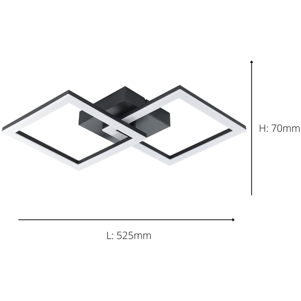 EGLO Basic Palmaves-E Black LED Ceiling Light Image 4