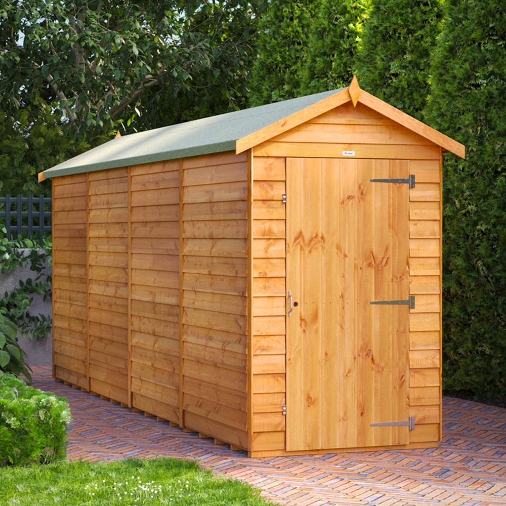 Power Sheds 16 x 4ft Overlap Apex Wooden Shed Image 2