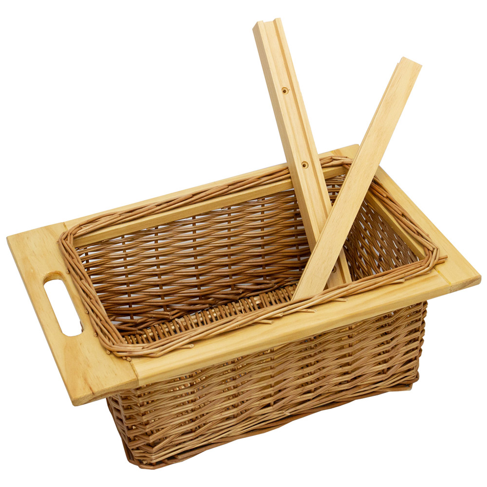 Kukoo Brown Beech and Rattan Wicker Kitchen Basket 3 Pack Image 3
