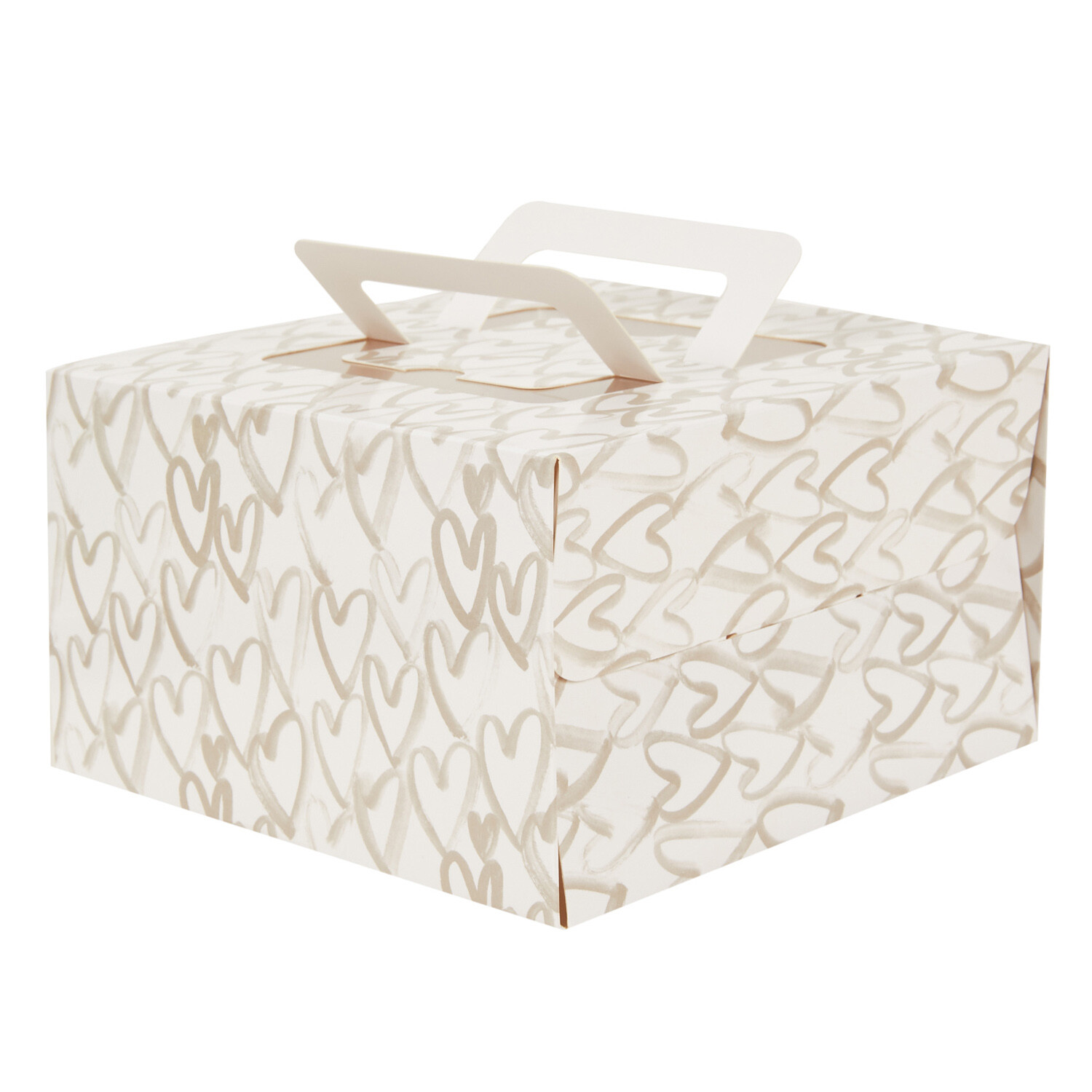 Pack of 2 Hearts Cake Boxes - Neutral Image 4