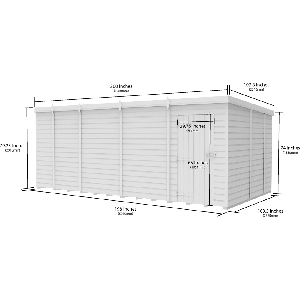 DIY Sheds 16.5 x 9ft Timber Pent Garden Shed Image 9