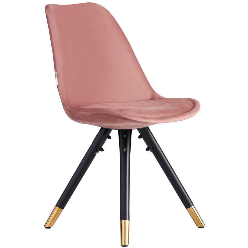 Life Interiors Sofia Pink Velvet Upholstered Dining Chair Image 4