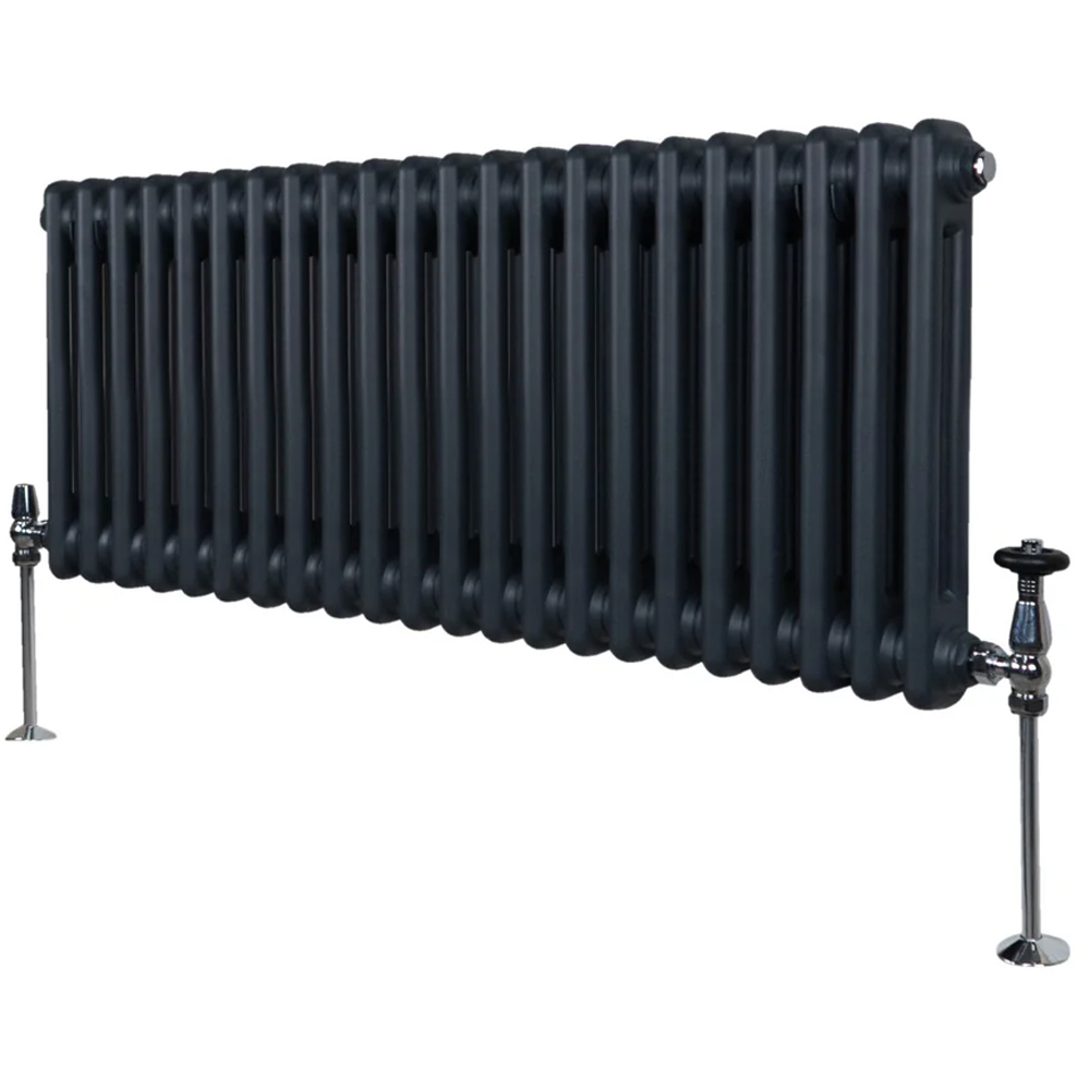 Monster Shop 2413 BTU Anthracite Grey Traditional 2 Column Radiator 300 x 1012mm Image 3