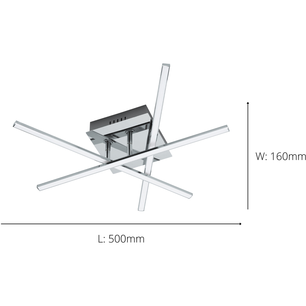 EGLO Lasana Chrome Criss-Cross Design LED Ceiling Light Image 5