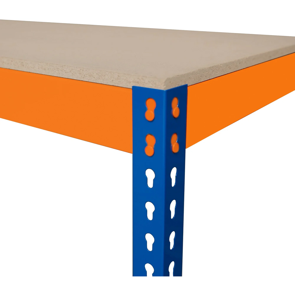 MonsterShop S-Rax 2 Shelf Blue and Orange Workbench 180 x 45cm Image 4