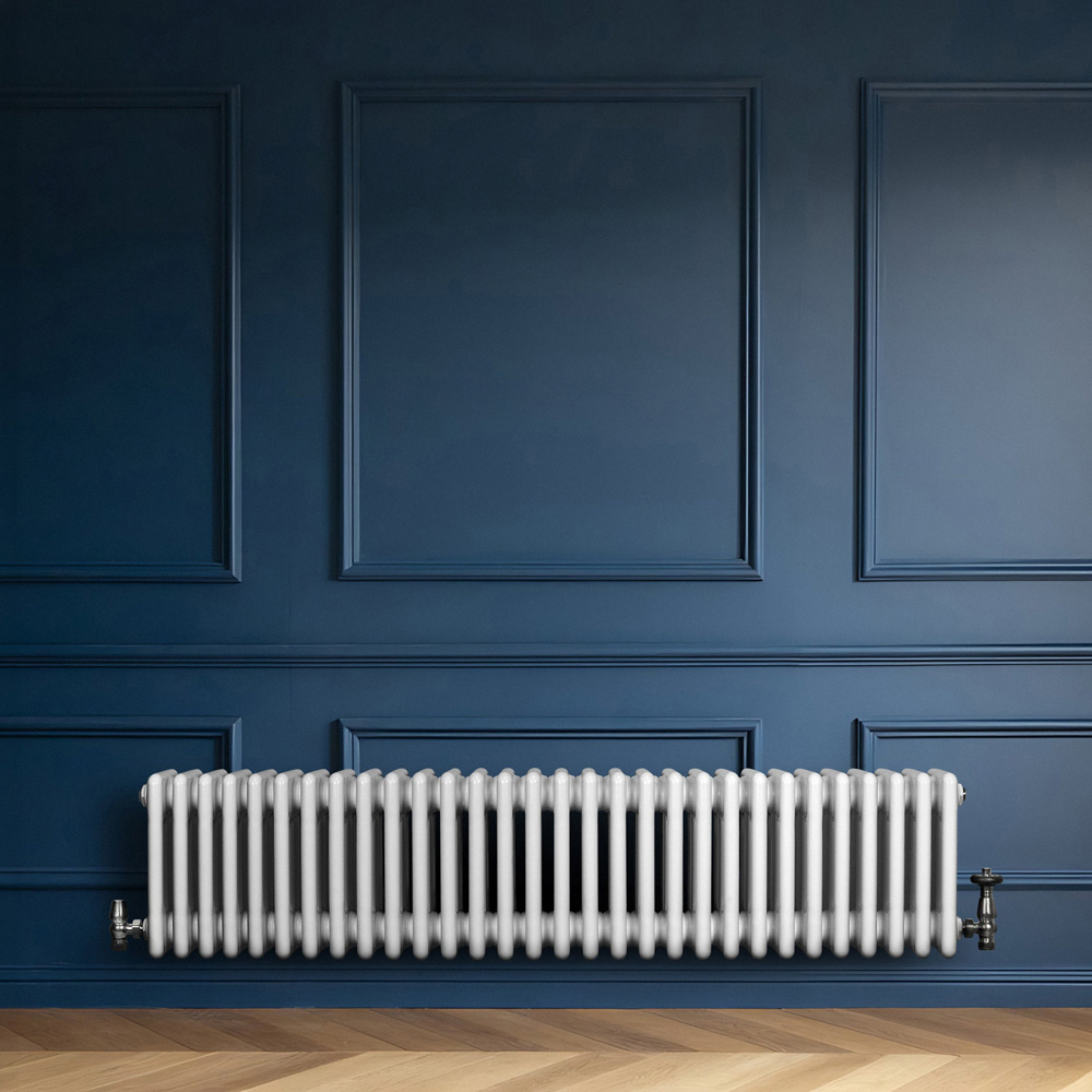 MonsterShop Traditional White 4 Column Radiator 300 x 1370mm Image 2