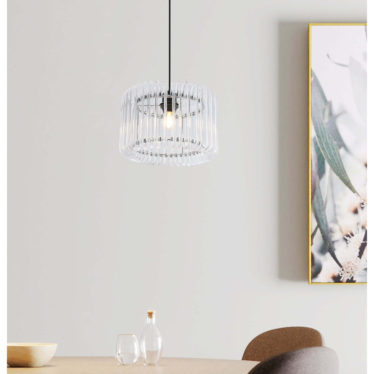 Ivy Glass Pendant Clear Image 3