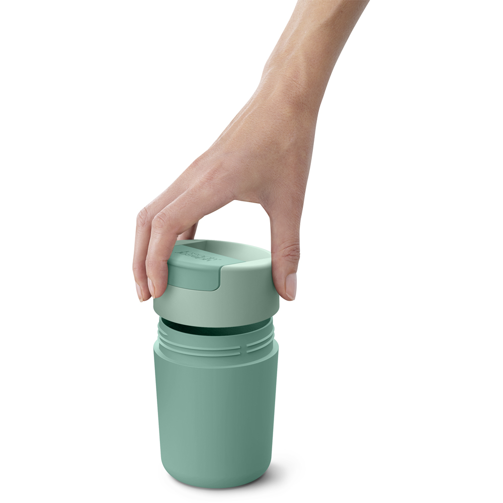 Joseph Joseph Sipp Green Travel Mug with Hygienic Lid 340ml Image 8