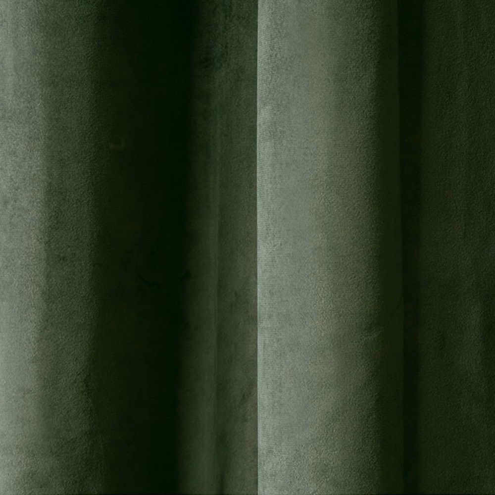 Divante Vermont Velvet Blackout Curtains - Olive / 168cm / 183cm Image 4