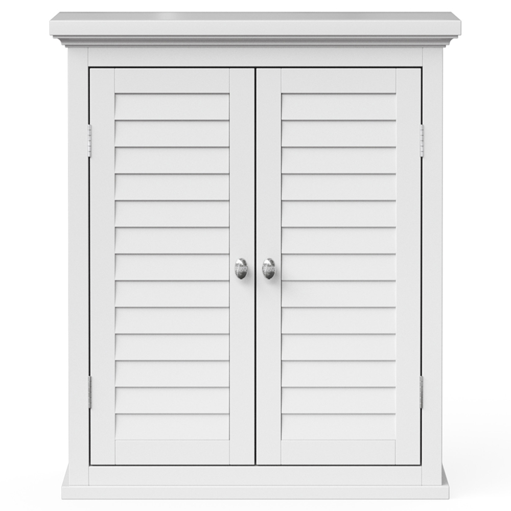 Teamson Home Glancy 2 Door White Removable Wooden Wall Cabinet Image 2