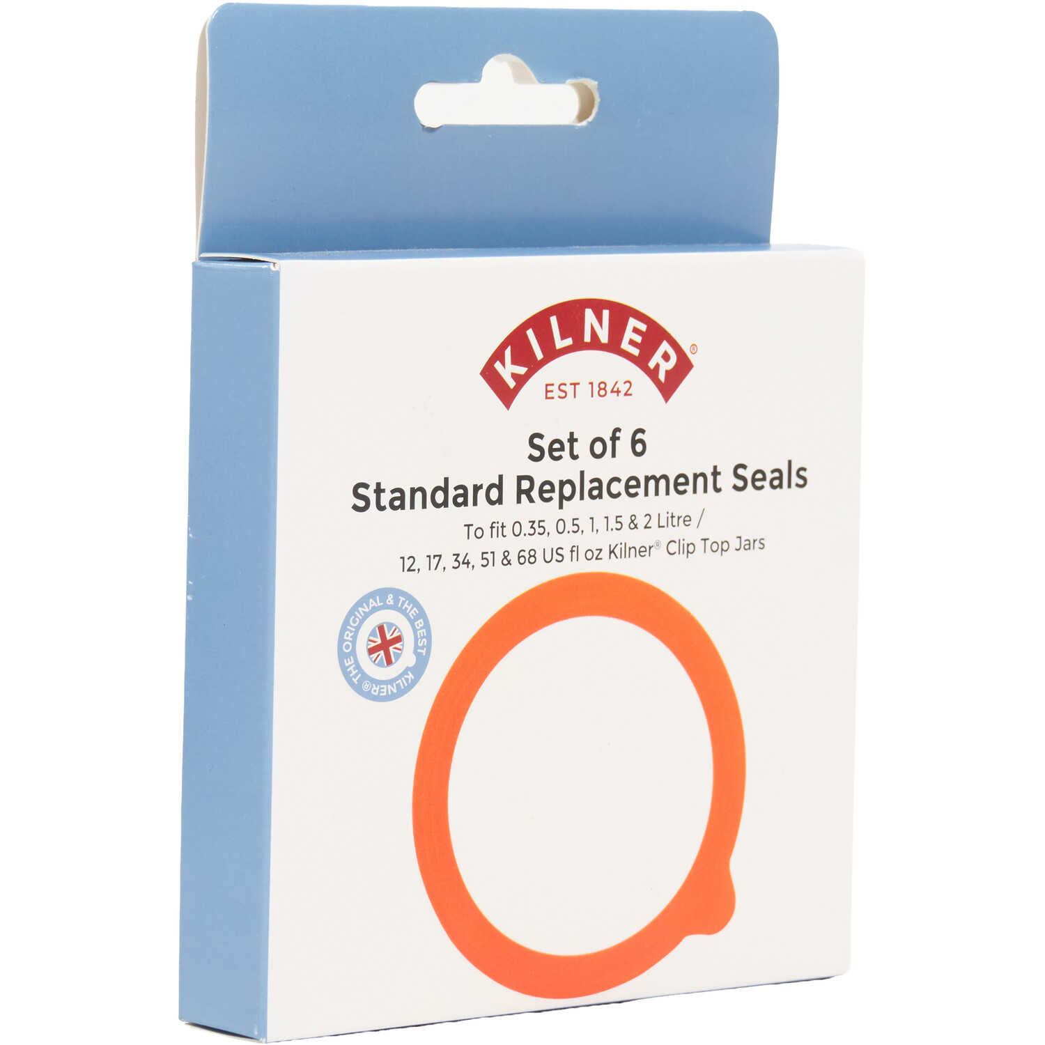 Pack of 6 Kilner Rubber Seals Orange Image 2