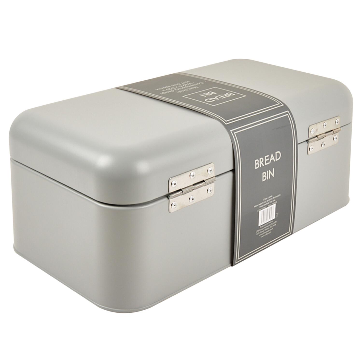 Grey Rectangular Bread Bin - Grey Image 4