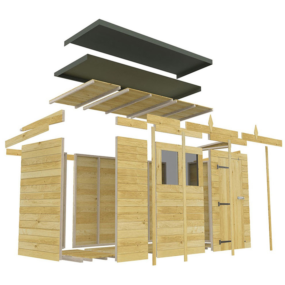 DIY Sheds 11 x 6ft Tongue and Groove Timber Pent Security Garden Shed Image 3