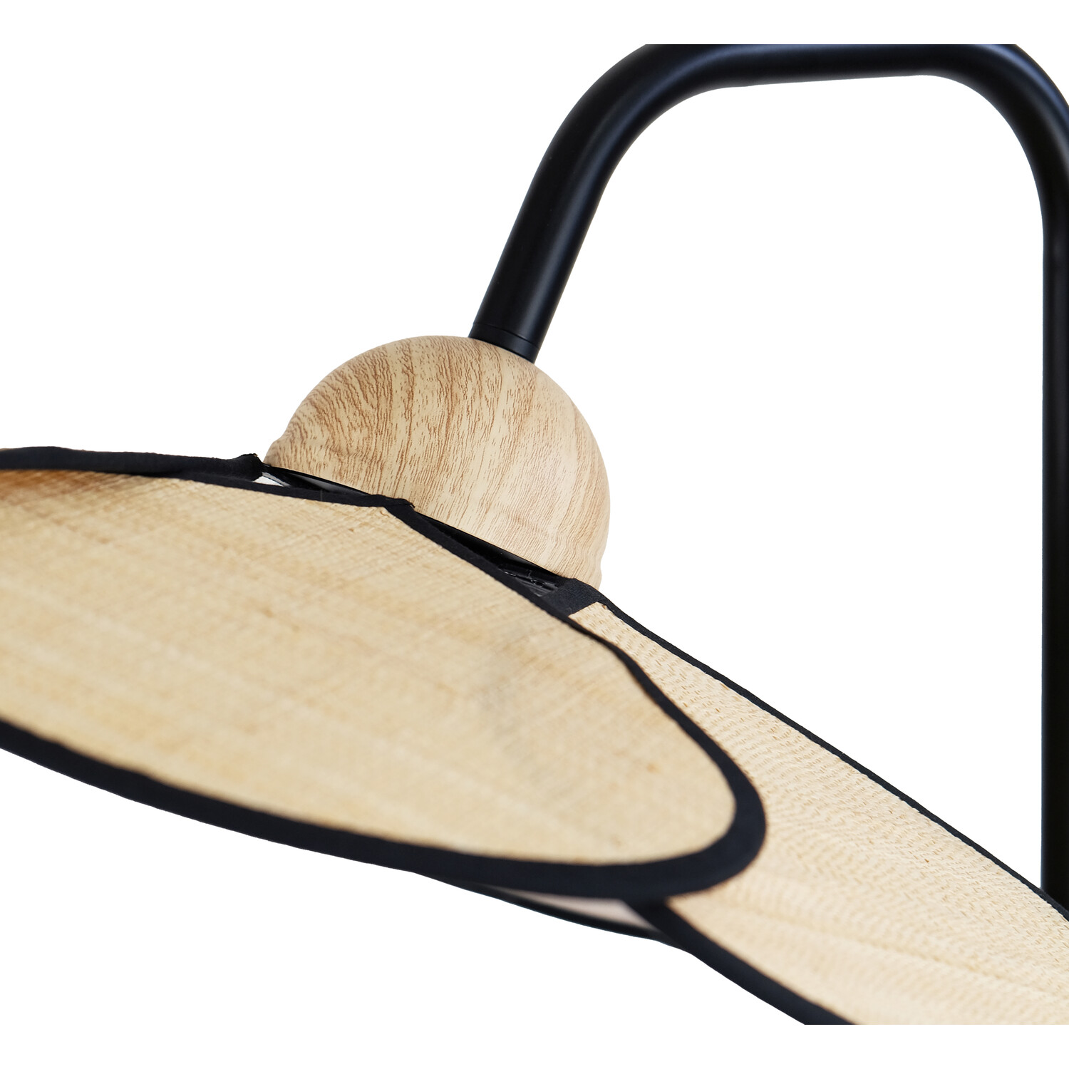 Raylee Floor Lamp - Wood and Black Image 18