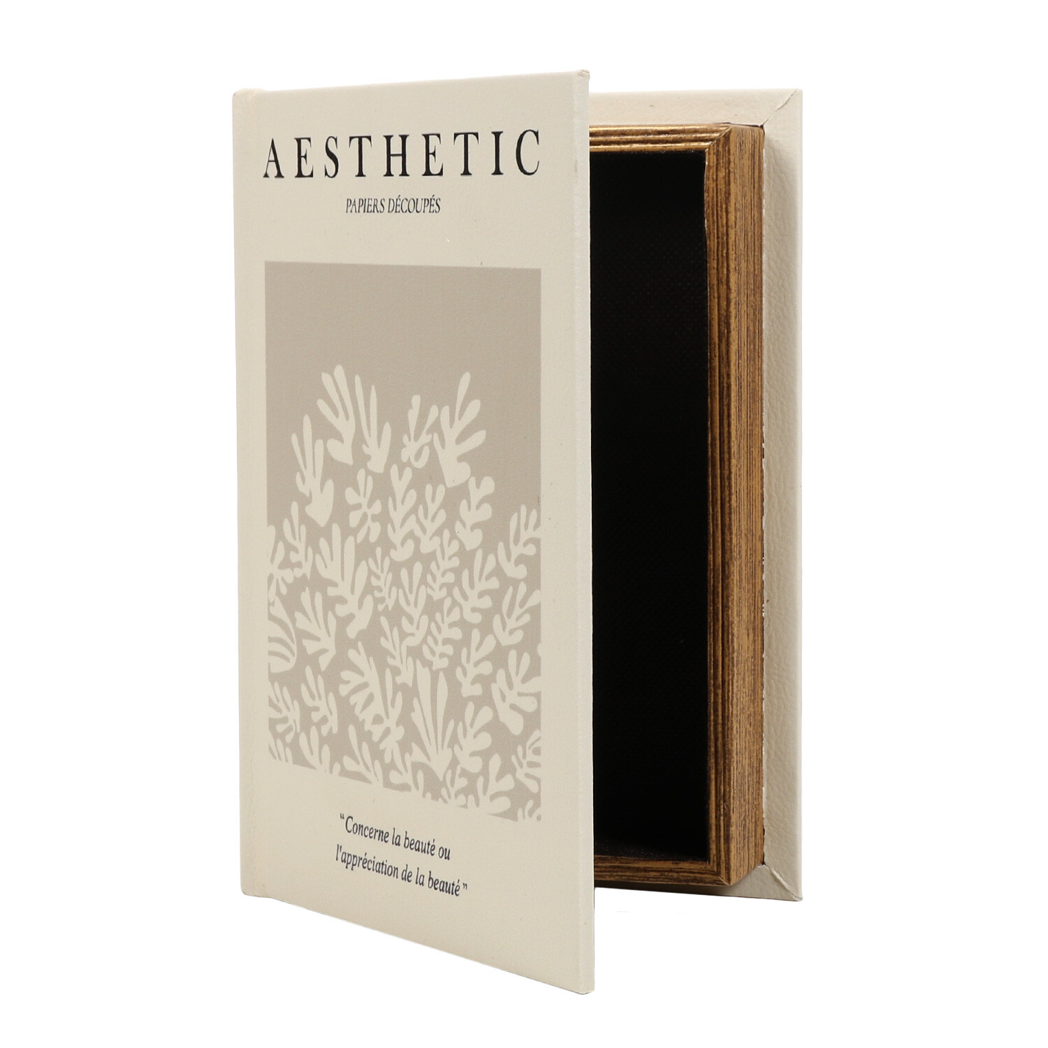 Neutral Abstract Book Boxes Ornaments Set of 2 Image 6