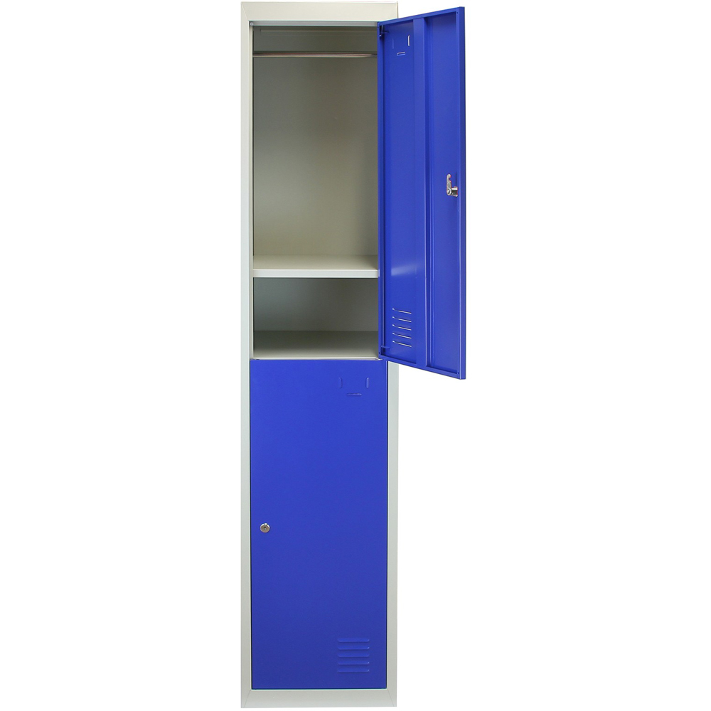 Monstershop 2 Door Blue Metal Storage Locker 3 Pack Image 4