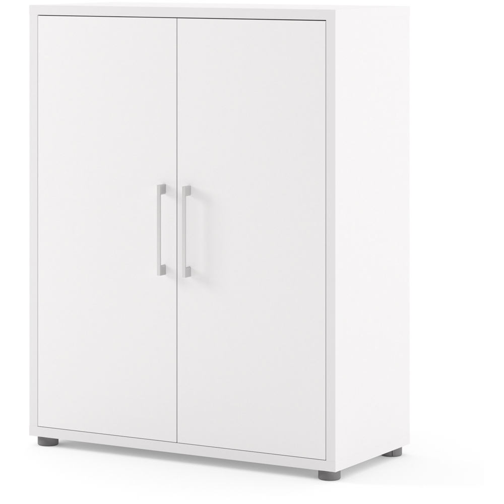 Florence 2 Door 2 Shelf White Bookcase Image 4