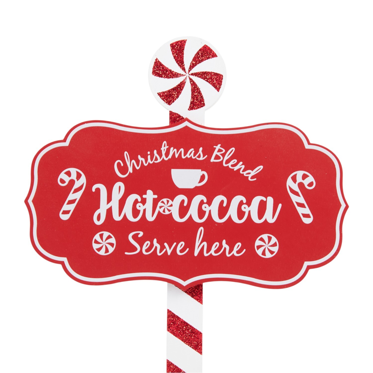 Christmas Blend Hot Cocoa Sign Red and White Image 2