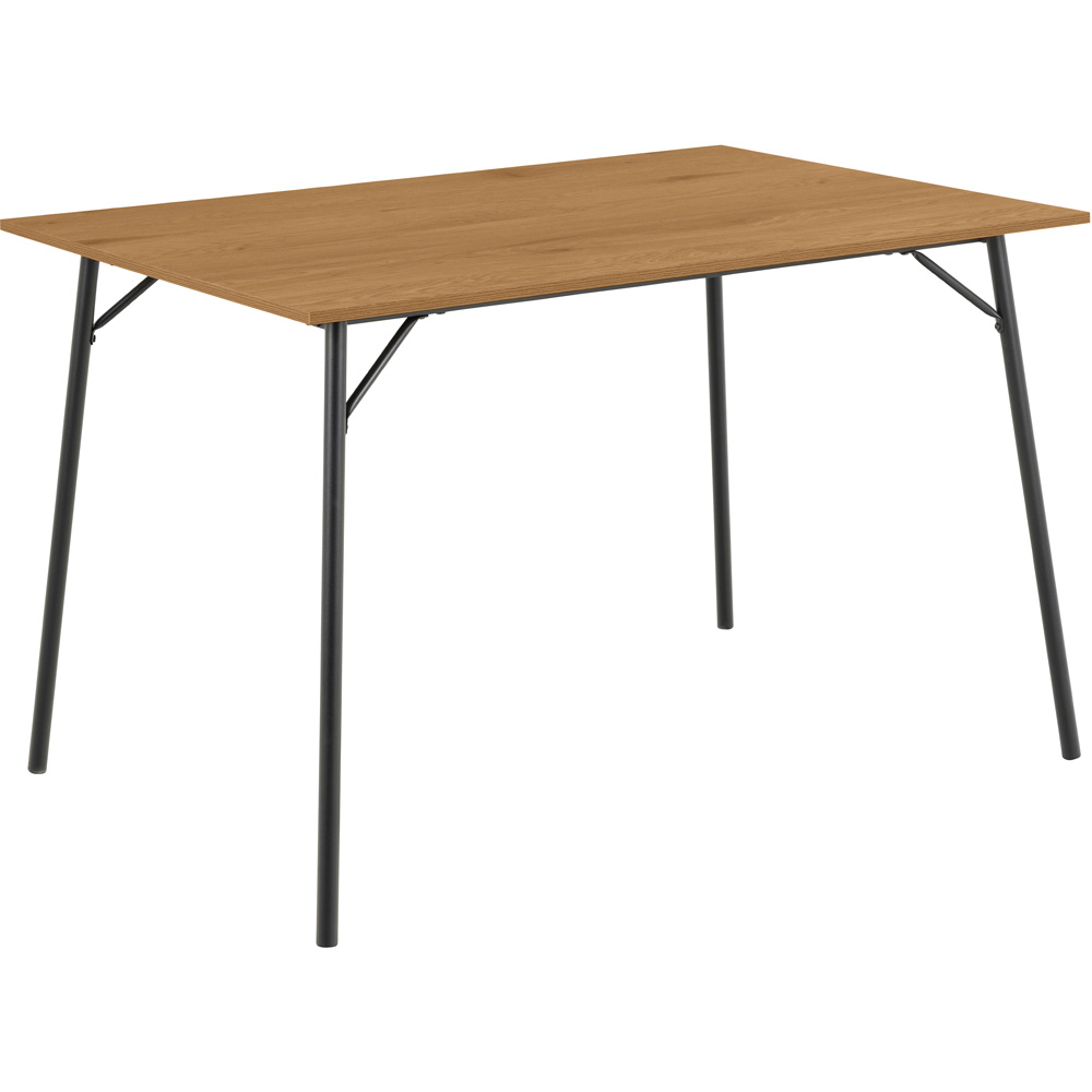 Furniture To Go Peru Black and Oak 4 Seater Dining Set Image 2