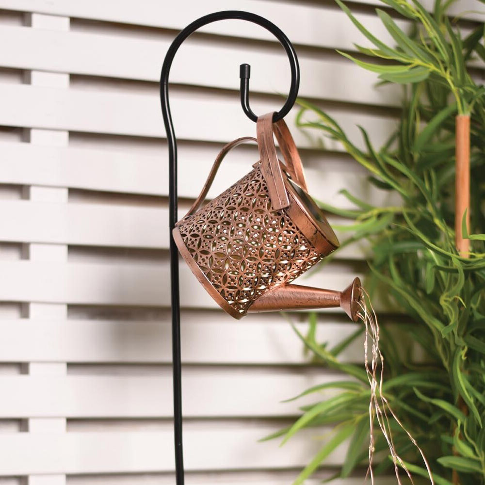 Solar Watering Can Stake Light Image 3