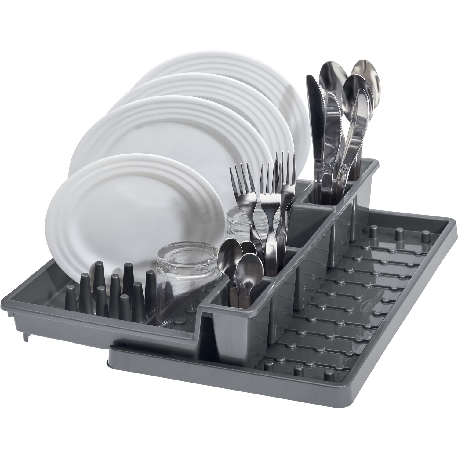 Moda Dish Drainer and Tray Platinum - Grey Image 3