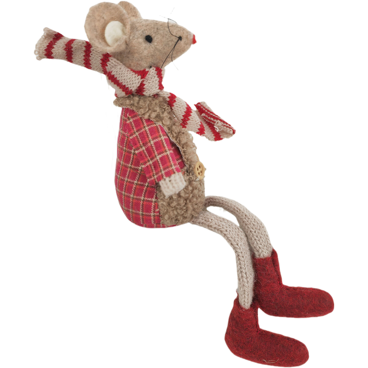 Festive Hanging Tartan Mouse Multicolour Image 2