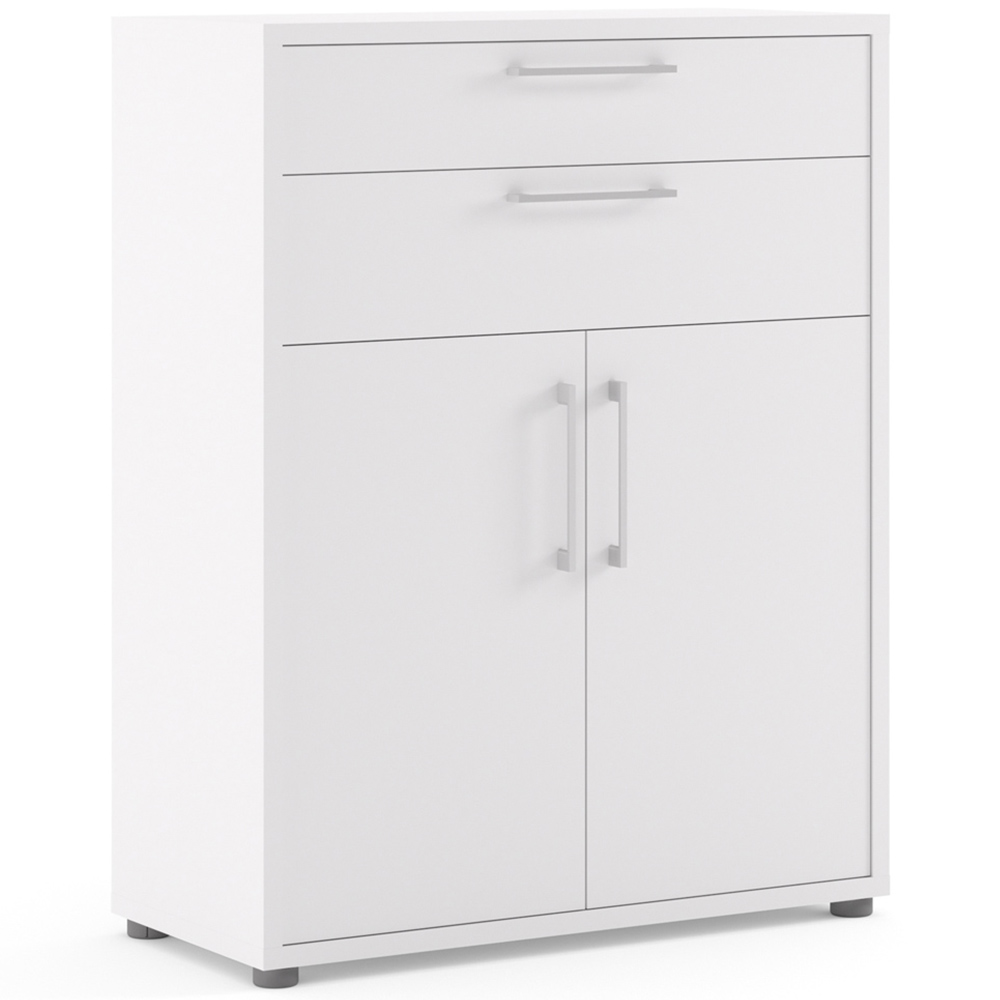 Florence 2 Door 2 Drawer White Bookcase Image 2
