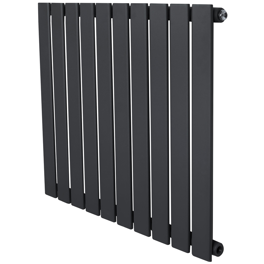 MonsterShop 2168 BTU Anthracite Grey Flat Single Column Radiator 600 x 700mm Image 3