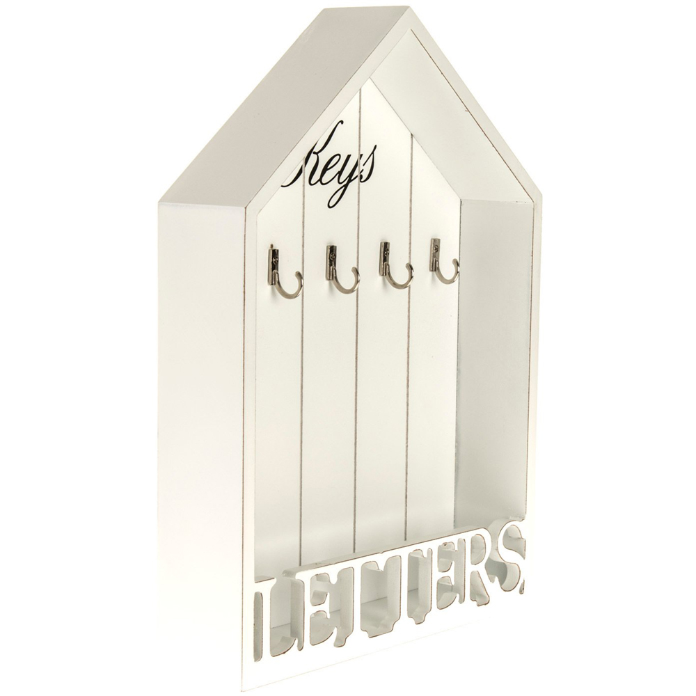 Neutral Wooden Letters and Key Holder Image 3