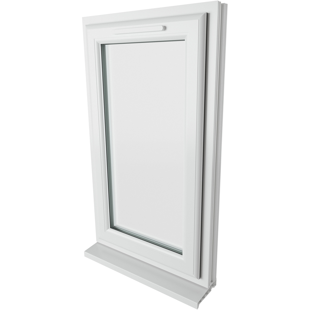 Crystal LH Side Hung White Clear Glass uPVC Triple Glazed Window 610 x 1115mm Image 9
