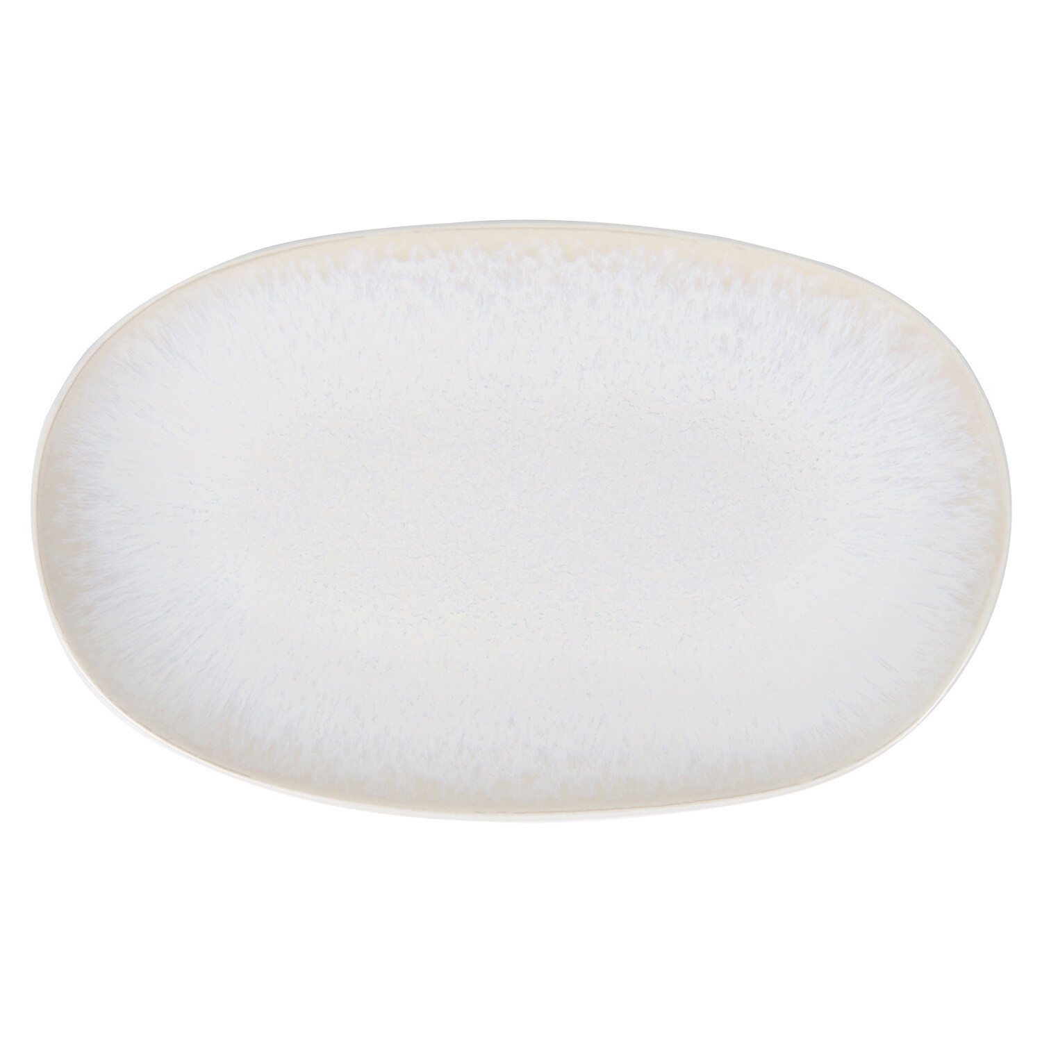 White Textured Serving Platter - White Image 2